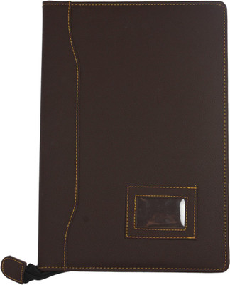 Nishtha Creations Faux Leather File Folder Bag(Set Of 1, Brown)