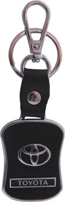 Zeroza Toyota Leather Metal TY07 Locking Key Chain(Black)