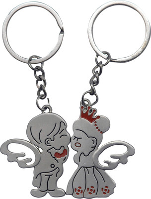 Zeroza Kissing Couple CPL02 Key Chain(Silver)
