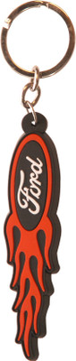 Oyedeal Car Logo Ford Silicone Key Chain(White)