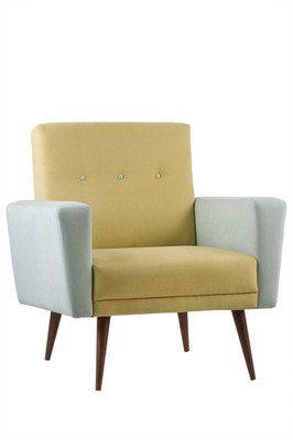 Black Square Charley Accent Chair Fabric Living Room Chair(Finish Color - melllamine matt)