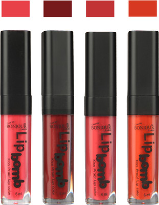 Bonjour Paris Matte Lipstick(24 ml, Peach-Brown-Irresistble Pink-Brick Orange)
Bonjour Paris Matte Lipstick(24 ml, Peach-Brown-Irresistble Pink-Brick Orange)