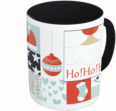 MiiCreations Printed Two Tone Black And White Marry Christmas Collarge Ceramic Mug(325 ml), Multicolor
MiiCreations Printed Two Tone Black And White Marry Christmas Collarge Ceramic Mug(325 ml), Multicolor