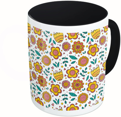 MiiCreations Printed Two Tone Black And White Flower and Leaves Pattern Ceramic Mug(325 ml), Multicolor
MiiCreations Printed Two Tone Black And White Flower and Leaves Pattern Ceramic Mug(325 ml), Multicolor