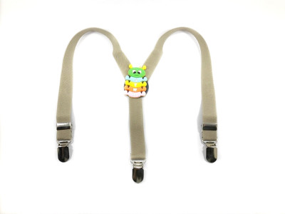 Kidofash Y- Back Suspenders for Boys, Girls(Brown)