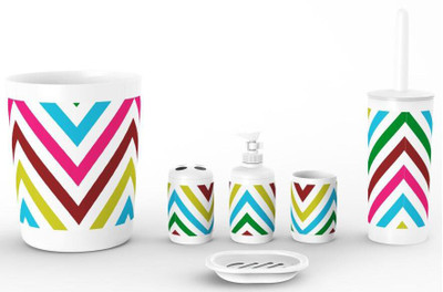 EZ Life EZ Life 6 Pcs Bath Set-Multi Stripes-Plastic-Bin,Toilet Brush,Soap Dispenser,Soap Tray,2 Holders Plastic Bathroom Set(Pack of 6)
EZ Life EZ Life 6 Pcs Bath Set-Multi Stripes-Plastic-Bin,Toilet Brush,Soap Dispenser,Soap Tray,2 Holders Plastic Bathroom Set(Pack of 6)