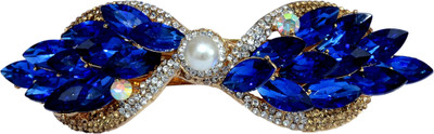 Mansiyaorange Designer Fancy Latest Stone Hair Pin Hair Clip(Blue)