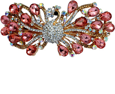 Mansiyaorange Designer Fancy Latest Stone Hair Pin Hair Clip(Beige)
