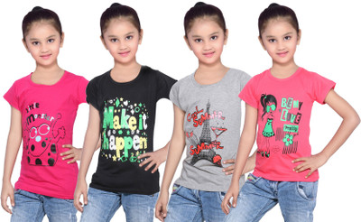 IndiWeaves Girls Printed Cotton T Shirt(Multicolor, Pack of 4, Black;grey;pink;red
IndiWeaves Girls Printed Cotton T Shirt(Multicolor, Pack of 4, Black;grey;pink;red