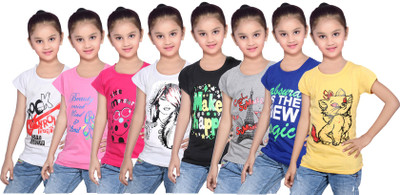 IndiWeaves Girls Printed Cotton T Shirt(Multicolor, Pack of 8, Black;blue;grey;pink;white;yellow
IndiWeaves Girls Printed Cotton T Shirt(Multicolor, Pack of 8, Black;blue;grey;pink;white;yellow