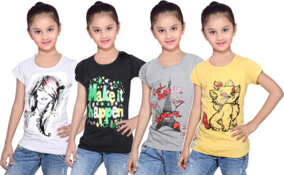 IndiWeaves Girls Printed Cotton T Shirt(Multicolor, Pack of 4, Black;grey;white;yellow
IndiWeaves Girls Printed Cotton T Shirt(Multicolor, Pack of 4, Black;grey;white;yellow