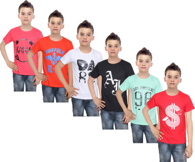 IndiWeaves Boys Printed Cotton T Shirt(Multicolor, Pack of 6, Black;green;orange;red;white
IndiWeaves Boys Printed Cotton T Shirt(Multicolor, Pack of 6, Black;green;orange;red;white