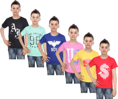 IndiWeaves Boys Printed Cotton T Shirt(Multicolor, Pack of 6, Black;blue;green;pink;red;yellow
IndiWeaves Boys Printed Cotton T Shirt(Multicolor, Pack of 6, Black;blue;green;pink;red;yellow