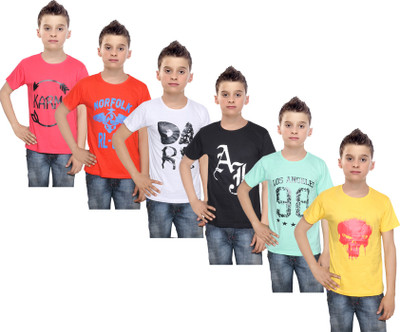 IndiWeaves Boys Printed Cotton T Shirt(Multicolor, Pack of 6, Black;green;orange;red;white;yellow
IndiWeaves Boys Printed Cotton T Shirt(Multicolor, Pack of 6, Black;green;orange;red;white;yellow