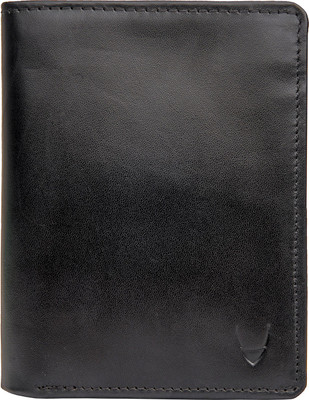 Hidesign Men Black Genuine Leather Wallet(4 Card Slots)
