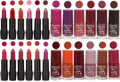 Rythmx Vibrant Color Nail Polishes and Lipsticks 24 Pcs Set(Set of 24)