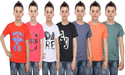 IndiWeaves Boys Printed Cotton T Shirt(Multicolor, Pack of 7, Black;blue;green;orange;red;white
IndiWeaves Boys Printed Cotton T Shirt(Multicolor, Pack of 7, Black;blue;green;orange;red;white