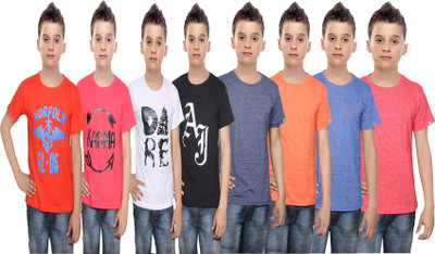 IndiWeaves Boys Printed Cotton T Shirt(Multicolor, Pack of 8, Black;blue;orange;red;white
IndiWeaves Boys Printed Cotton T Shirt(Multicolor, Pack of 8, Black;blue;orange;red;white