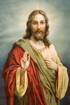 RadhaKripa Jesus christ Paper Print(18 inch X 12 inch, Rolled)