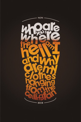 RadhaKripa non beer Poster Paper Print(18 inch X 12 inch, Rolled)