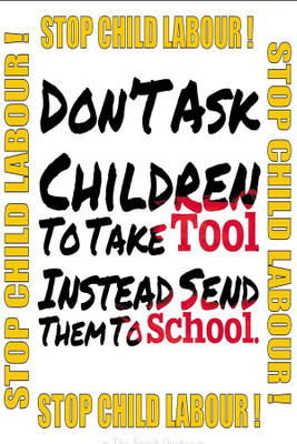 BikriKendra stop child labour Poster Paper Print(18 inch X 12 inch, Rolled)