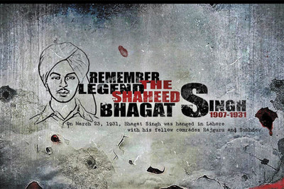 RadhaKripa remember Bhagat Singh Poster Paper Print(18 inch X 12 inch, Rolled)