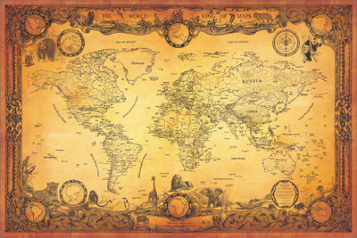 RadhaKripa world map big Poster Paper Print(18 inch X 12 inch, Rolled)