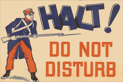 RadhaKripa halt do not disturb Paper Print(18 inch X 12 inch, Rolled)