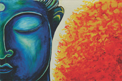 RadhaKripa long budha Poster Paper Print(18 inch X 12 inch, Rolled)