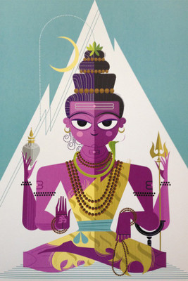 RadhaKripa Hindu Deities Paper Print(18 inch X 12 inch, Rolled)