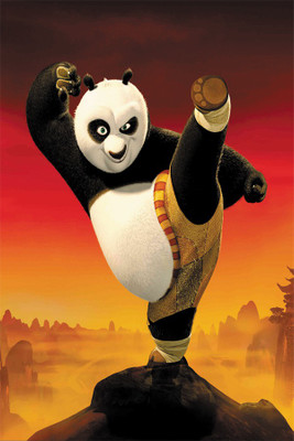 RadhaKripa panda kung fou Poster Paper Print(18 inch X 12 inch, Rolled)