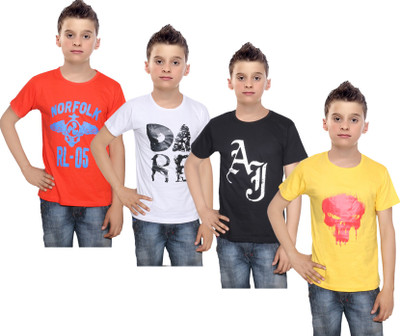 IndiWeaves Boys Printed Cotton T Shirt(Multicolor, Pack of 4, Black;orange;white;yellow
IndiWeaves Boys Printed Cotton T Shirt(Multicolor, Pack of 4, Black;orange;white;yellow