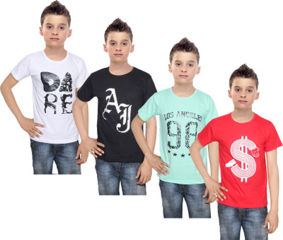 IndiWeaves Boys Printed Cotton T Shirt(Multicolor, Pack of 4, Black;green;red;white
IndiWeaves Boys Printed Cotton T Shirt(Multicolor, Pack of 4, Black;green;red;white