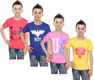 IndiWeaves Boys Printed Cotton T Shirt(Multicolor, Pack of 4, Blue;pink;red;yellow
IndiWeaves Boys Printed Cotton T Shirt(Multicolor, Pack of 4, Blue;pink;red;yellow