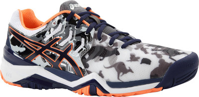 Asics Gel-Resolution L.E.Melbourne Tennis Shoes For Men(White, White::indigo blue::hot orange
Asics Gel-Resolution L.E.Melbourne Tennis Shoes For Men(White, White::indigo blue::hot orange