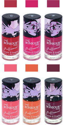 Bonjour Paris True Matte Nail Polish Red-Pink-Pink-Peach-Orange-Burgundy(Pack of 6)
Bonjour Paris True Matte Nail Polish Red-Pink-Pink-Peach-Orange-Burgundy(Pack of 6)