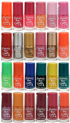 Fashion Bar Nail Polish Long Wear Multicolor,(Pack of 12)