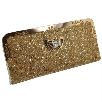 Reiki Crystal Products Party Gold Clutch