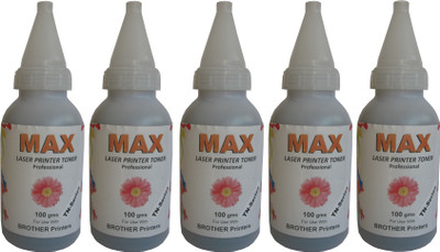 Max Professional Laser Powder Pack of 5 Each 100gms For Brother Printers Refill Single Color Ink Toner(Black)
Max Professional Laser Powder Pack of 5 Each 100gms For Brother Printers Refill Single Color Ink Toner(Black)