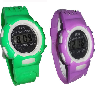 Fashion Gateway Kids Digital watch Green and Purple, pack of 2 Green::Purple Watch - For Boys & Girls
Fashion Gateway Kids Digital watch Green and Purple, pack of 2 Green::Purple Watch - For Boys & Girls