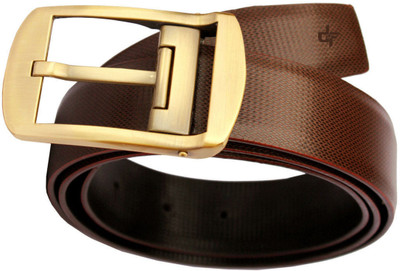 DFashion Men Brown Artificial Leather Belt, Brown-01
