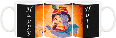 Ashvah Mug387 Ceramic Mug(350 ml), Multicolor