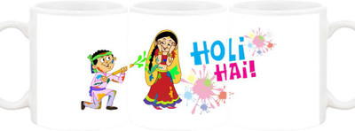 Ashvah Mug399 Ceramic Mug(350 ml), Multicolor