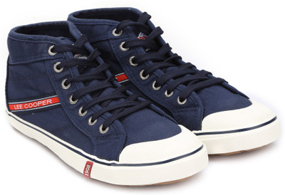 Lee Cooper Canvas Mid Ankle Sneakers For Men(Blue, Navy