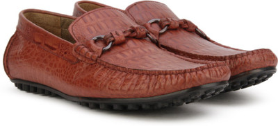 Pavers England Genuine Leather Loafers For Men(Burgundy