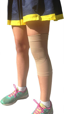 VibeX ™ Sleeve (Pair), Relieve Pain, Runners , - Compression Brace Knee Support (M, Beige)