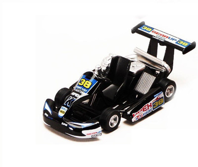 Kinsmart Turbo Die Cast 5-inch Go Kart with Pullback Action(Black)