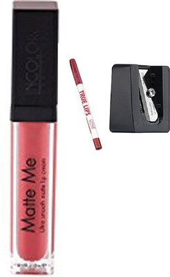Blushia Matte Me Liquid Lipstick+ 1 Lippencil+ 1 Sharpner(Set of 3)