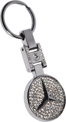 Zeroza Mercedes Diamond Studded MS03 Key Chain(Silver)