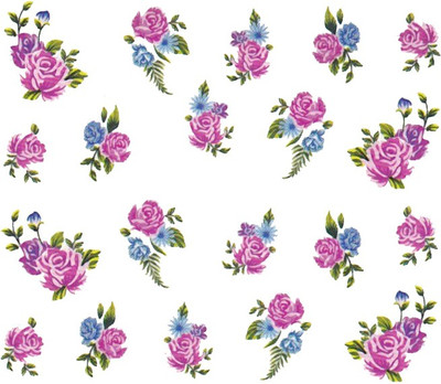 SENECIO™ Rose Bunch Multicolor Style - 22 Nail Art Manicure Decals Water Transfer Stickers Sheet(Multicolor)
SENECIO™ Rose Bunch Multicolor Style - 22 Nail Art Manicure Decals Water Transfer Stickers Sheet(Multicolor)